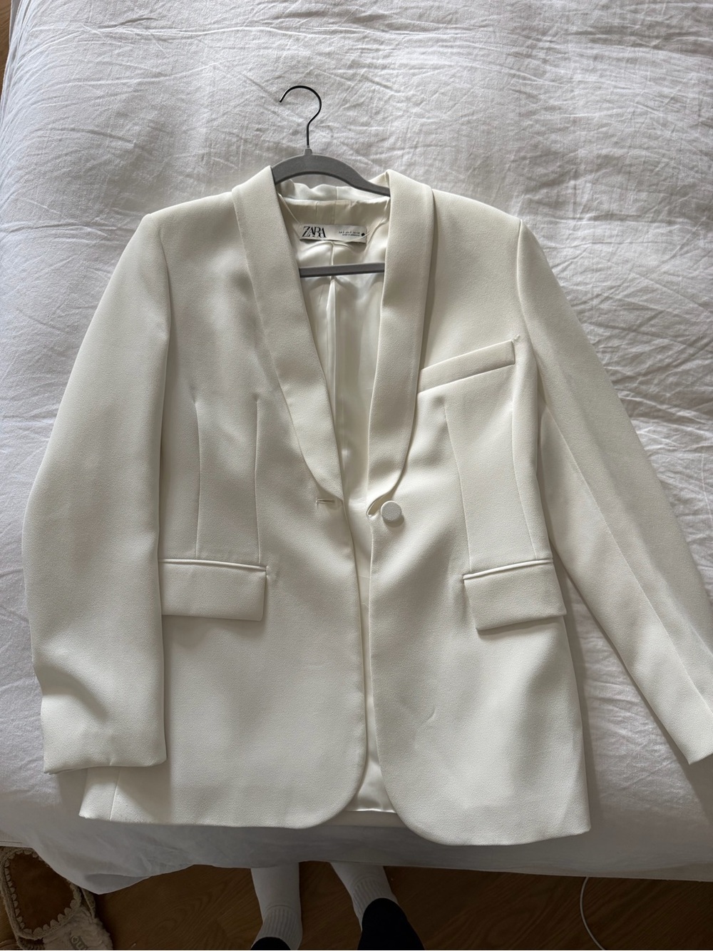 Zara White Blazer